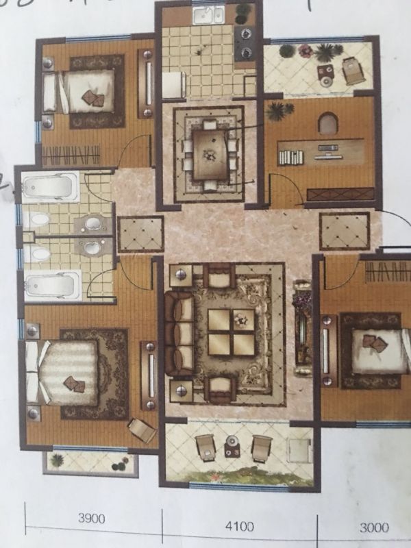 4室2廳2衛145m21400元/月