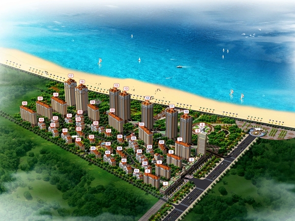 煙招遠濱海新區一線海景房