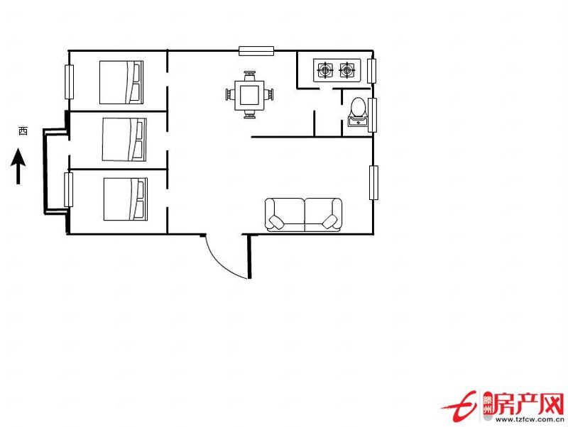 麗都水岸大戶型學區房三室二廳