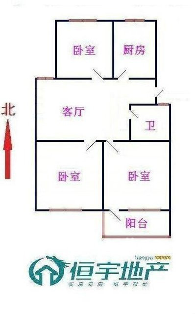 荊善安居黃金樓層三居室