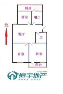 恒泰花園三室兩廳經典戶型精裝滿五學區房