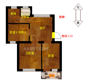 急售農業局宿舍三樓南北通透三室朝陽