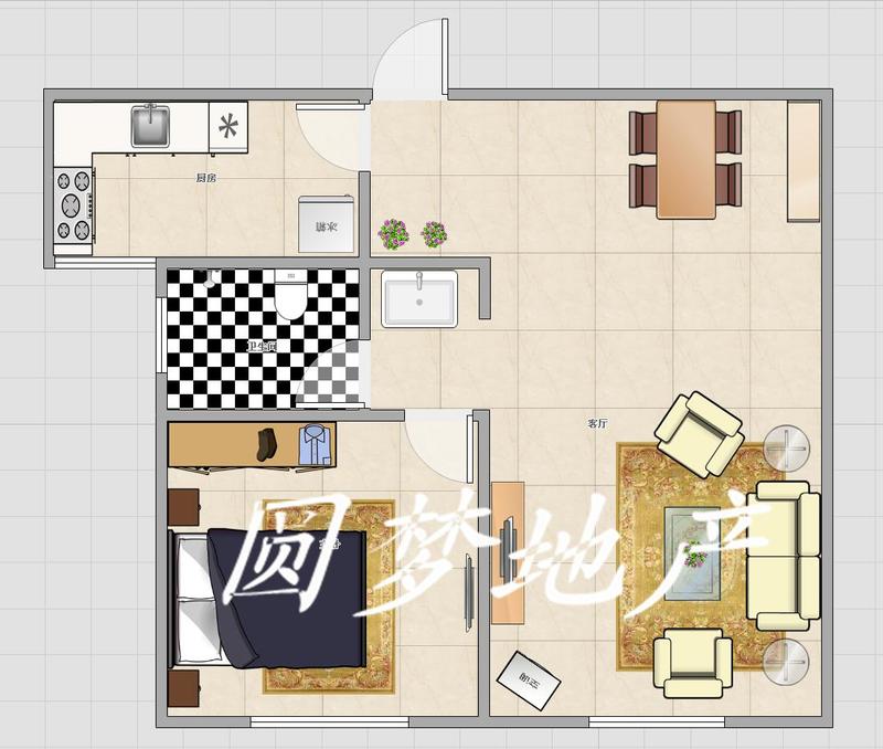 精品小戶型，戶型方正，客廳臥室向陽支持貸款