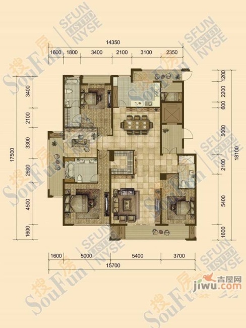 三盛星尚城黃金戶型