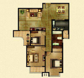 中央城三室全款沿河觀景只有兩套