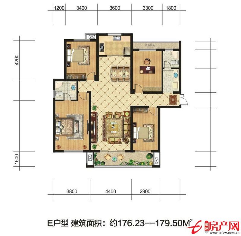 三盛星尚城四室兩廳兩衛南北通透，南北雙陽臺，兩室一廳朝陽