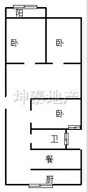安居小區學區房，三室兩廳，南北通透，黃金樓層