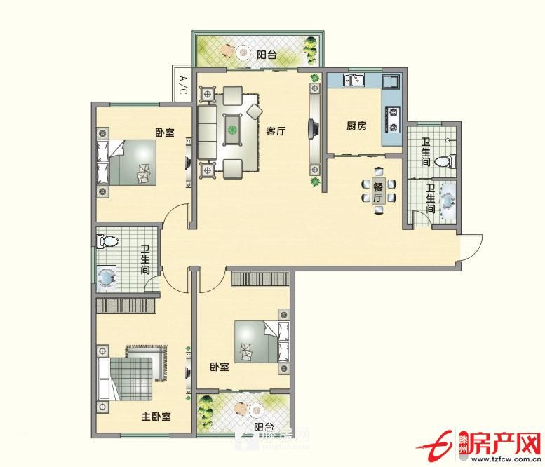 狀元府三室兩廳可貸款