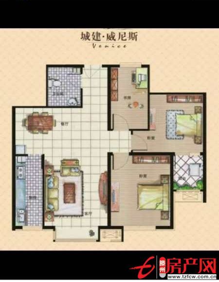 威尼斯二區，中層，簡裝，要全款兩室一廳朝陽，采光好