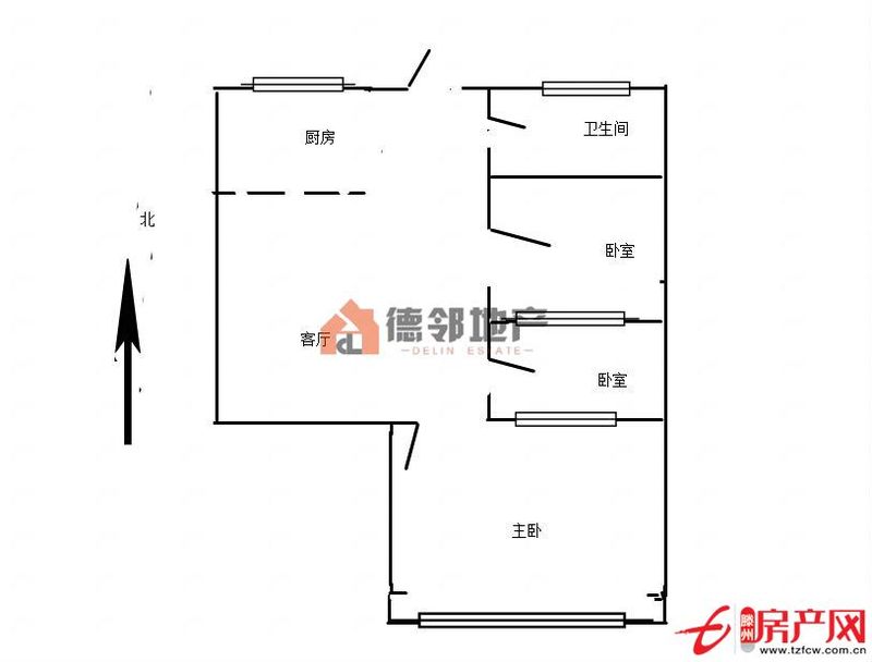 北辛街道尚德家園三室一廳可貸款