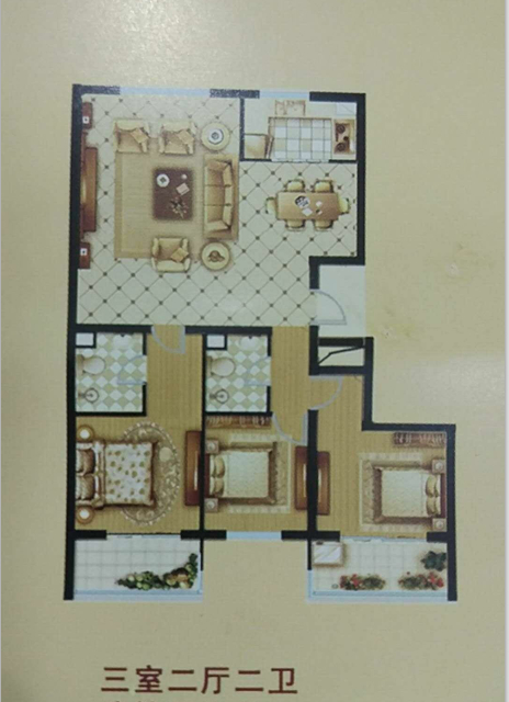 六號樓院，一梯兩戶，三室朝陽，正常手續，配合貸款