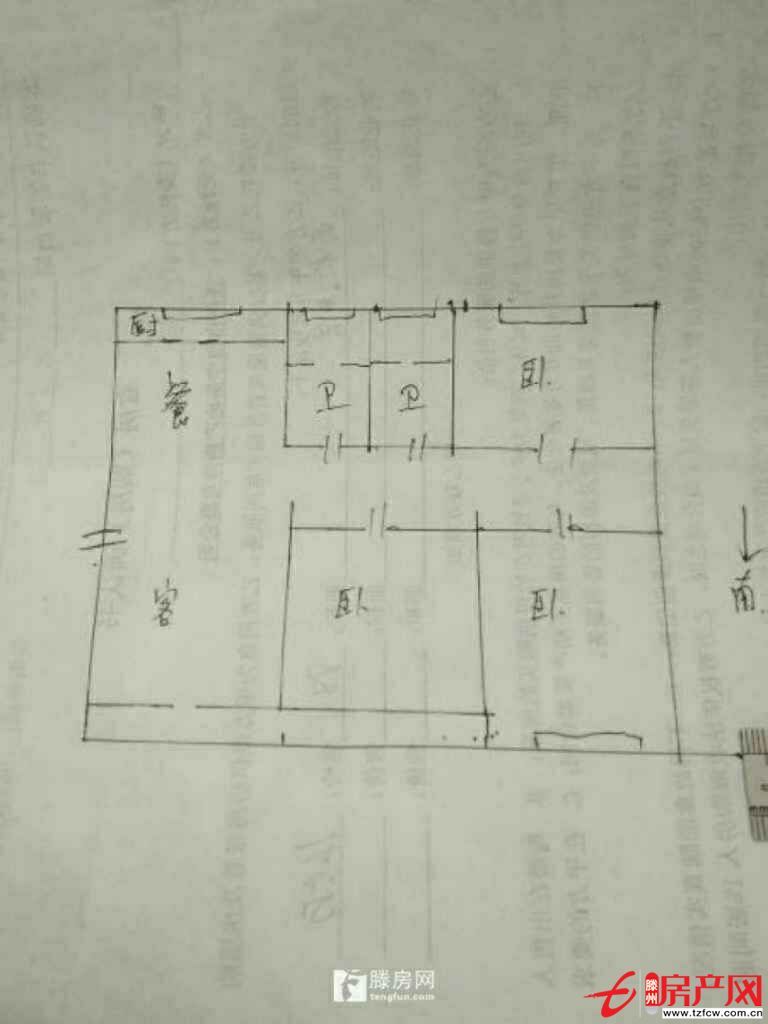滕北學區房，金葉花園，好戶型好樓層，三室兩廳兩衛，送車庫