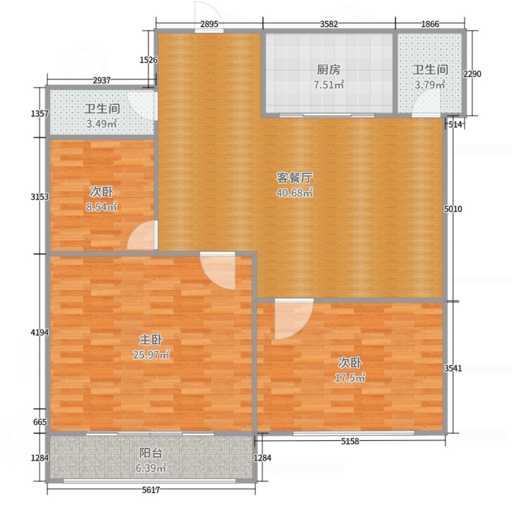 精裝修3室2廳2衛124m2107萬元   精裝未住!  未住！  未住！