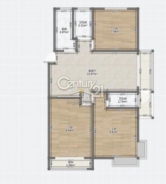 保利海德佳園 毛坯3室2廳2衛135m2172萬元