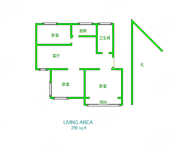 精裝修3室1廳1衛86.1m282萬元